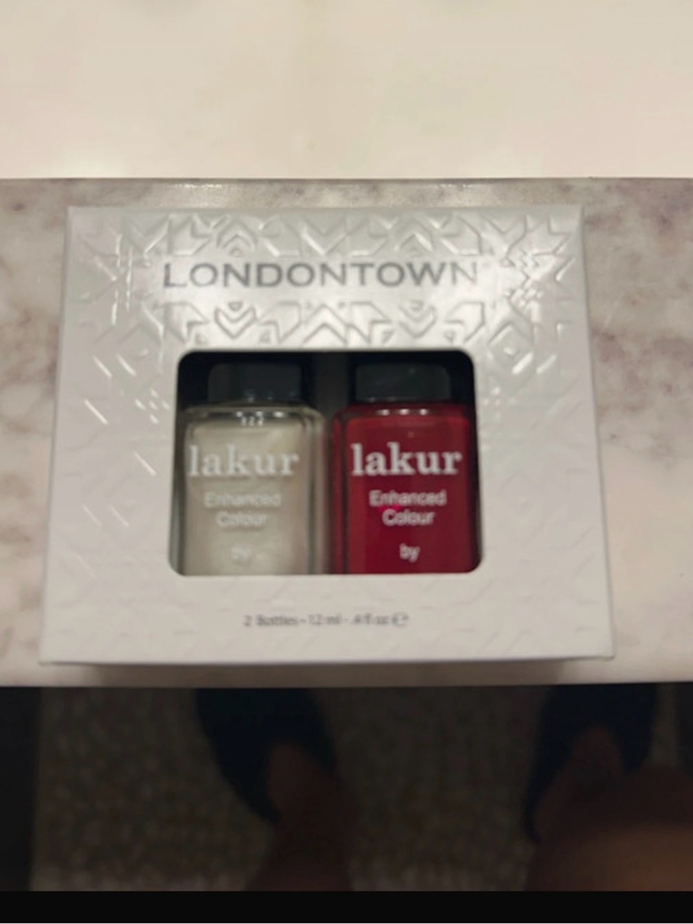 Lakur Nail Polish Duo - Red & Cream